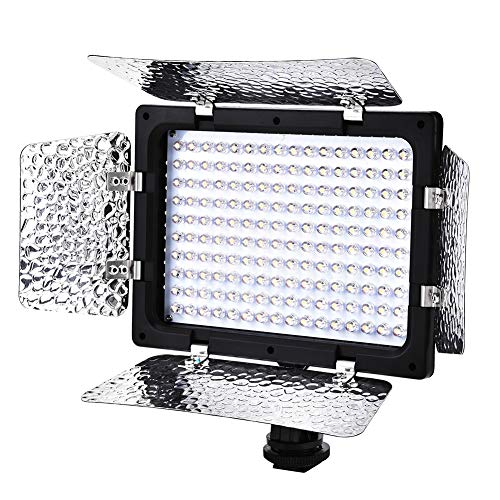 Dioche Videoleuchte Videolampe Kunststoff Schwarz W160 Videofotografie Licht Lampe Panel 6000K LED für DSLR Kamera Dv Camcorder Dioche Videoleuchte Videolampe Kunststoff Schwarz W160 Videofotografie Licht Lampe Panel 6000K LED für DSLR Kamera Dv Camcorder von Dioche