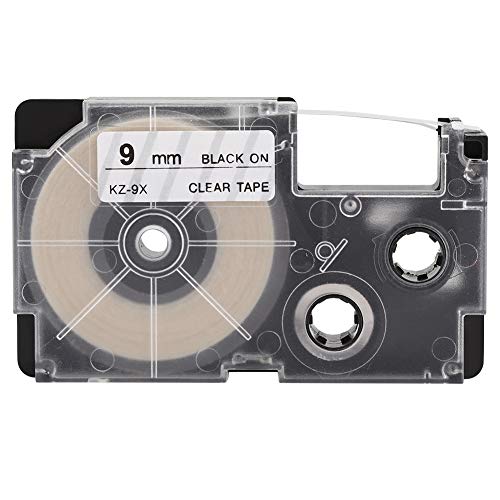 Etikettenbandkassette Etikettenbandkassette 9 Mm Bandkassette für Label Maker Drucker Kl 60 120 170 780 820 Cw L300 (Schwarz auf Gelb) (Schwarz auf transparentem Hintergrund) von Dioche