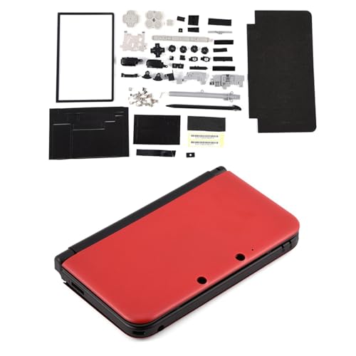 Fall für 3Dsll Replecement Case für 3Ds Ll Abs Full Housing Case Cover Shell Repair Parts Cfor OMplete Replacement Kit für 3Ds XL Black (Rot) von Dioche