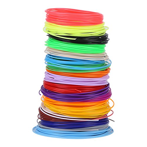 Filament-Nachfüllungen, 3D-Stift PCL-Filament-Nachfüllungen 20 Farben 1,75 Mm Niedertemperaturlänge Pro Stück 5 M Bastelgeschenk Kinder Erwachsene für 3D-Stifte Drucker von Dioche