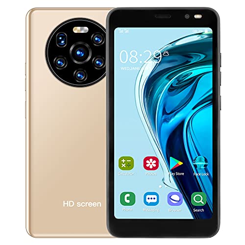 Handy-Sonder Angebot Telefone in Xiaomi Landvo Mate40 Pro 5.45In HD-Bildschirm Telefon Dual-Karte Dual-Standby-Smartphone 512MB 4GB (Schwarz) (Gold) von Dioche