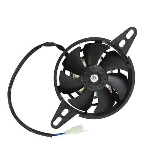 Hocheffizienz 12 V Motorradkühlerkühlventilator für 150-250ccm ATV Quad GO Kart- mit Haltbaren ABS-Plastikblättern Hocheffizienz 12 V Motorradkühlerkühlventilator für 150-250ccm ATV Quad GO Kart- mit Haltbaren ABS-Plastikblättern von Dioche