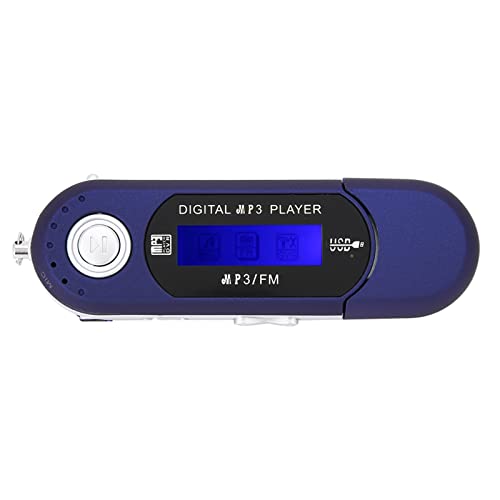 Mp 3 Mp3 USB Radio CD-Player Bluetooth-Wecker Tragbarer Musik-MP3-USB-Player mit LCD-Bildschirm Tragbares Audio- und Video-FM-Radio Sprachspeicherkarte Silber (Blau) von Dioche