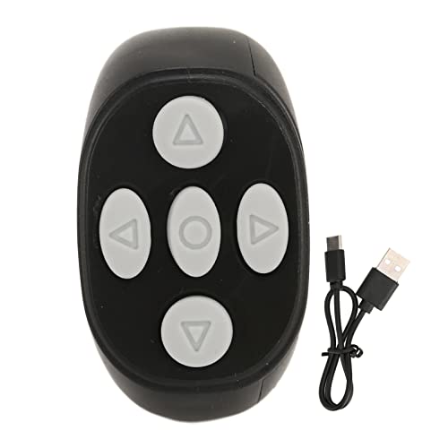 Page Turner Finger Zubehör ABS Bluetooth-Fernbedienung Multi-Funktions-Ring-Design Drahtloses Telefon Selfie-Auslöser für Zuhause (Schwarz) von Dioche