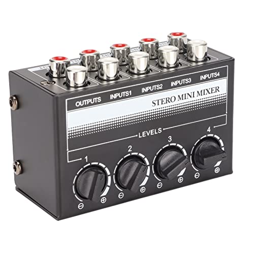 Passives Mischpult Stereo Tragbar für Audiomischpult Metal Cx400 4-Kanal-Passivmischer Tragbar Professionelles Stereo-Mischpult für Aufnahmestudio Konsole Bühne Kleiner Club von Dioche