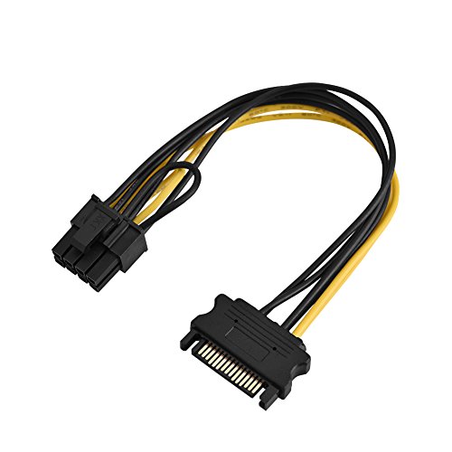 Sata Bis 8 Pin Pcie Adapter Grafik 15 Pin Einzel Sata Männlich Bis 8 Pin Kabel und Zubehör Pci E Pci Express Netzteil Adapter Kabel 0,2 M (Einzel-SATA 0,2 m) von Dioche