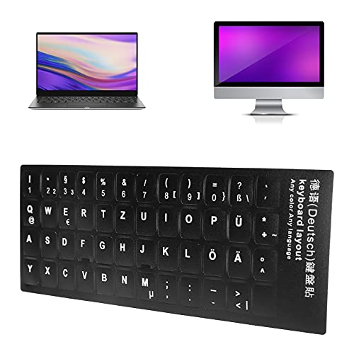 Tastatur-Aufkleber Tastatur-Aufkleber PVC Deutscher Tastatur-Aufkleber Ersatz-Tastatur-Aufkleber für Desktop Cfor OMPuter Laptop von Dioche