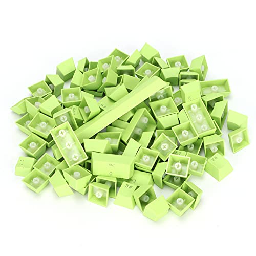 Tastenkappen Gelb Keycapstt Keycapsomisches Design Ölbeständig Bunte 108-Tasten-Videospiel-Tastenkappe Forhanical-Tastatur (Green) von Dioche