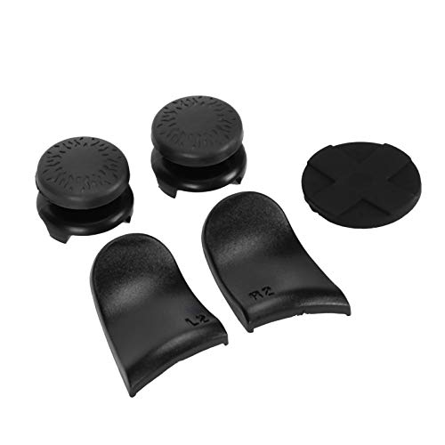 Thumb Stick Grip Cap Thumb Stick Grip Cap ABS Silikon 5in 1 Thumb Stick Grip Key Cap Joystick Cover L2 R2 Trigger Extender für Ps5 Controller (Schwarz) von Dioche