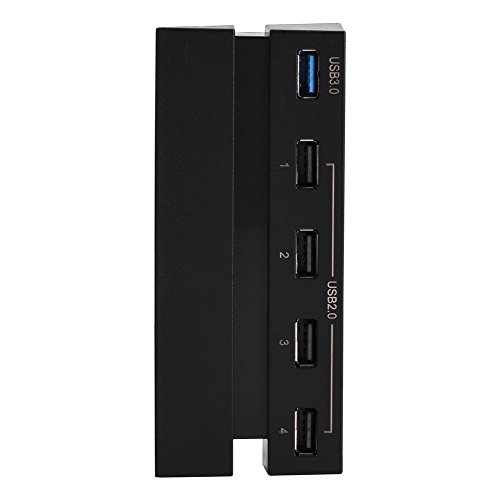 USB-Hub für Ps4 USB-Hub für Ps4-Konsole Abs Schwarz Hochgeschwindigkeits-5-Port-USB-Hub 2.0 3.0-Erweiterungs-Hub-Controller-Adapter für Ps4-Spielekonsole von Dioche