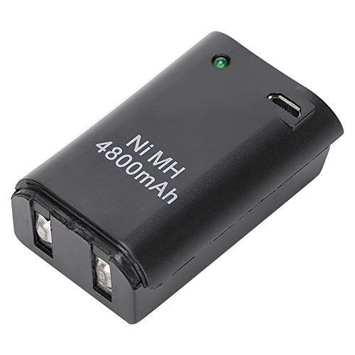 Xbox 360 Akkupack Wiederaufladbarer Xbox 360 Akkupack Abs 2 in 1 4800 MAh Wiederaufladbarer Gamepad NI-Mh-Akku für die Xbox 360 Controller-Konsole von Dioche