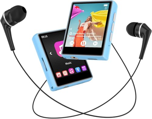 64GB Mini MP3 Player mit Bluetooth5.3 und WLAN,Farbbildschirm,Eingebauter HD-Lautsprecher,FM Radio,Diktiergerät,E-Book,HiFi-Sound von Diofox