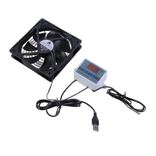 Diogeynu USB-betriebener 120 mm leiser Lüfter mit einstellbarer Thermostatsteuerung für Schränke und Heimkino Diogeynu USB-betriebener 120 mm leiser Lüfter mit einstellbarer Thermostatsteuerung für Schränke und Heimkino von Diogeynu