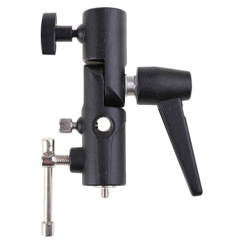 Halterung H-Typ Schirmhalter-Adapter, verstellbar, 1/4 Zoll, 3/8 Zoll für Lichtstativ, Schirm-Softbox von Diogeynu