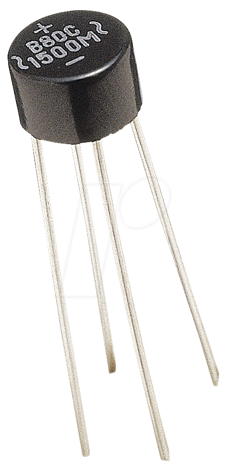 B40C2000RUND - Brückengleichrichter, 80 V, 2 A, rund, THT von Diotec