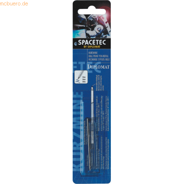 8 x Diplomat Gasdruckmine kurz Spacetec geblistert blau 8 x Diplomat Gasdruckmine kurz Spacetec geblistert blau von Diplomat