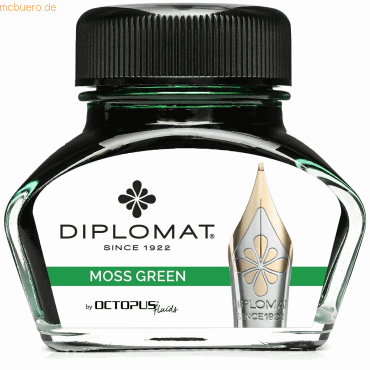 Diplomat Tintenglas Moosgrün 30ml von Diplomat
