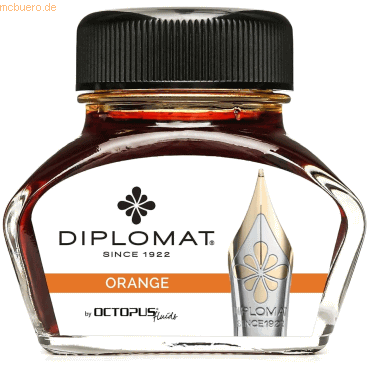 Diplomat Tintenglas Orange 30ml von Diplomat