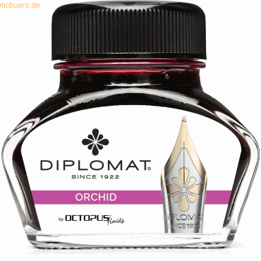 Diplomat Tintenglas Orchidee Rosa 30ml von Diplomat