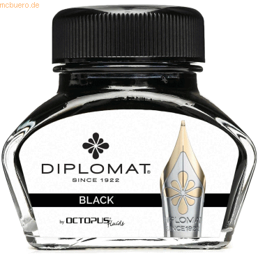 Diplomat Tintenglas Schwarz 30ml von Diplomat