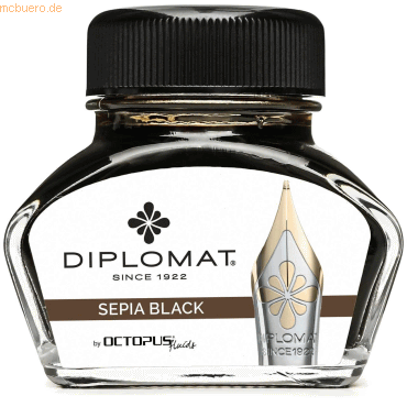Diplomat Tintenglas Sepia Schwarz 30ml von Diplomat