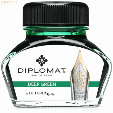 Diplomat Tintenglas Tiefgrün 30ml von Diplomat