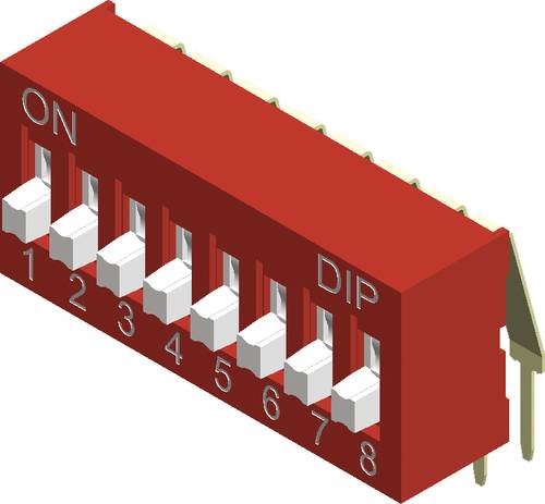 Diptronics NDA-07V NDA-07V DIP-Schalter Polzahl (num) 7 Right Angle von Diptronics