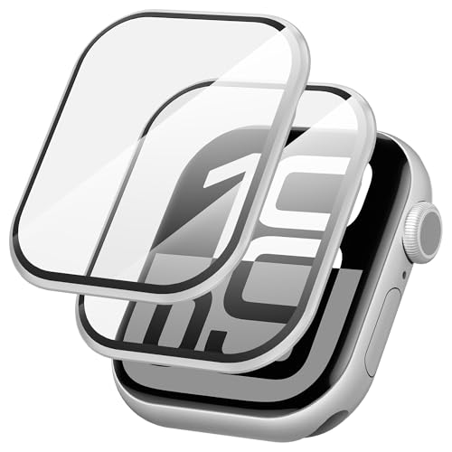 Diruite 2 Stück Schutzfolie für Apple Watch Series 10 46mm Displayschutzfolie,3D Gekrümmte Oberfläche Kratzfest HD Glas Displayschutz,Silber&Silber,46mm Diruite 2 Stück Schutzfolie für Apple Watch Series 10 46mm Displayschutzfolie,3D Gekrümmte Oberfläche Kratzfest HD Glas Displayschutz,Silber&Silber,46mm von Diruite