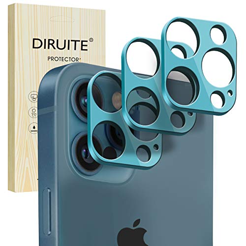 Diruite 3-Stück für iPhone 12 Pro Kamera Schutzfolie,Metall kameraschutz kratzfest Geeignet für iPhone 12 Pro(6,1 Zoll)-Blau von Diruite