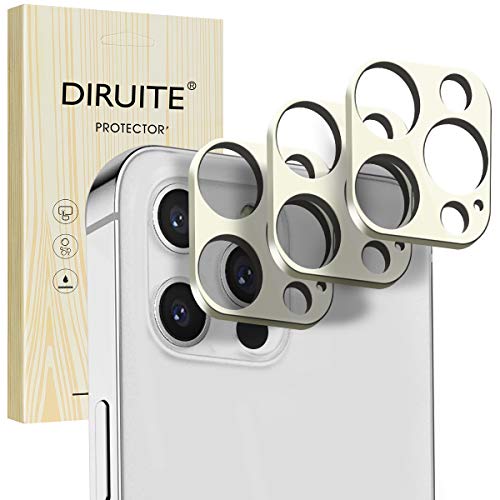 Diruite 3-Stück für iPhone 12 Pro Max Kamera Schutzfolie,Metall kameraschutz kratzfest Geeignet für iPhone 12 Pro Max(6,7 Zoll)-Silber von Diruite