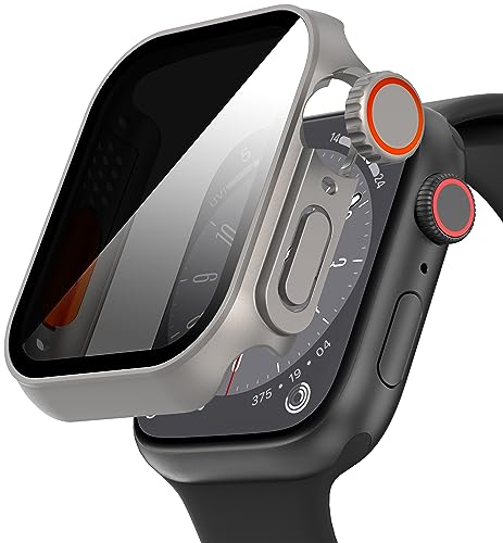 Diruite Hülle für Apple Watch Series 6/5/4/SE 44mm Schutzhülle Anti Spy,Einzigartiges Design Hard PC Rundum Ultradünne Schutz Case für iWatch 44mm Displayschutz von Diruite