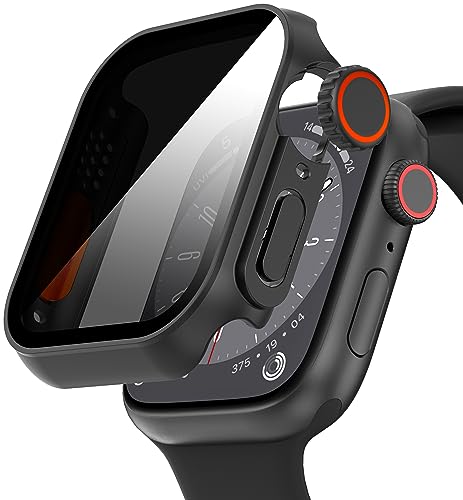 Diruite Hülle für Apple Watch Series 9/8/7 45mm Schutzhülle Anti Spy,Einzigartiges Design Hard PC Rundum Ultradünne Schutz Case für iWatch 45mm Displayschutz von Diruite