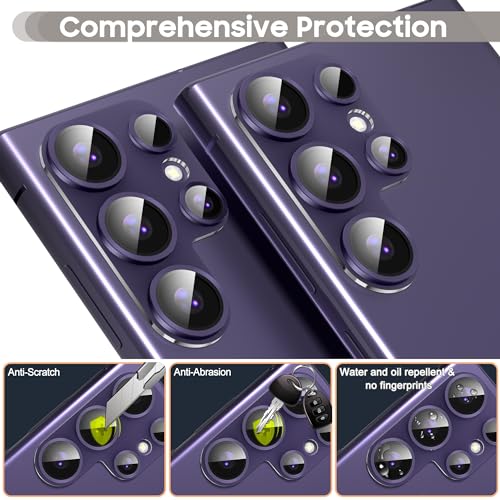 Diruite Kamera Linse Schutzfolie für Samsung Galaxy S23 Ultra Kameraschutz HD Gehärtetes Glas&Aluminium Kamera Schutz,Lila Farbe Diruite Kamera Linse Schutzfolie für Samsung Galaxy S23 Ultra Kameraschutz HD Gehärtetes Glas&Aluminium Kamera Schutz,Lila Farbe von Diruite