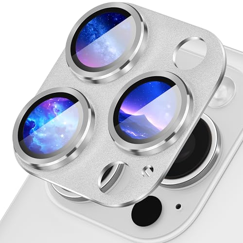 Diruite Kamera Linse Schutzfolie für iPhone 16 Pro/16 Pro Max Kameraschutz,9H Gehärtetem Glas Aus Gefrostetem Aluminium-Legierung Camera Protector, Titan Weiß(Integrierter) von Diruite