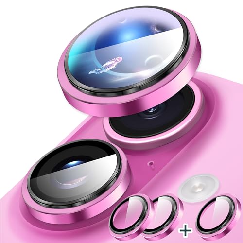 Diruite Kameraschutz für iPhone 16/16 Plus Kamera Linse Schutzfolie,Konvexe Plattform HD Gehärtetes Glas+Aluminiumring Kameraschutz für iPhone 16/16 Plus Camera Protector von Diruite