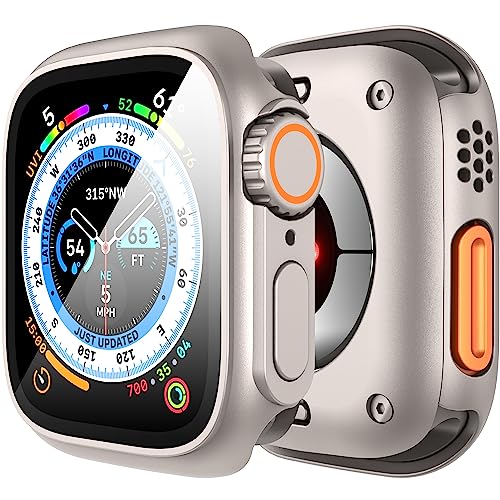 Diruite Schutzhülle für Apple Watch Series 6/5/4/SE 44mm Hülle,360°Umfassender Schutz Einzigartiges Design Ultradünne PC Schutz Case für iWatch 44mm Glas Displayschutz von Diruite