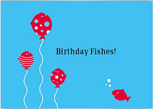 Discordia - CL088 - Postkarte, Maritim, Fische, Geburtstag, Birthday Fishes!, DIN A6 von Discordia