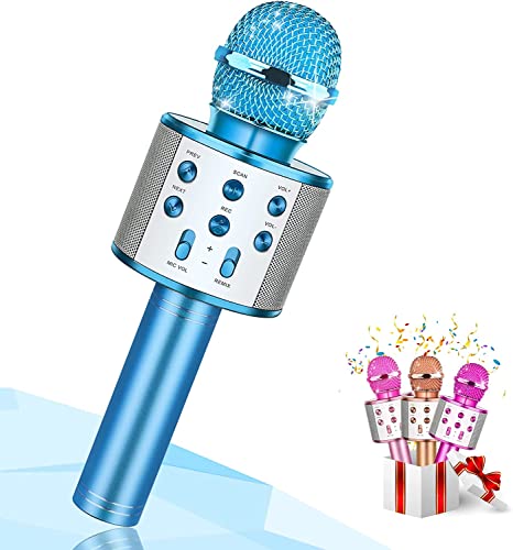 Dislocati Kabelloses Mikrofon, Spielzeug für Kinder, 3 – 12 Jahre, Karaoke, Geschenk für Mädchen, 3, 4, 5, 6, 7, 8, 9, 10, 11, 12 Jahre, Spielzeug, Mädchen, 3 – 12 Jahre, Geschenk für Kinder, 3 – 12 von Dislocati