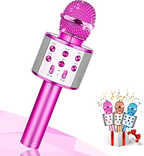 Dislocati Spielzeug ab 3-12 Jahre Mädchen, Geschenk Mädchen 4-10 Jahre Karaoke Mikrofon Kinder Weihnachten Geschenk Mädchen, Kinderspielzeug ab 3-12 Jahre Bluetooth Mikrofon PC Microphone Kinder von Dislocati