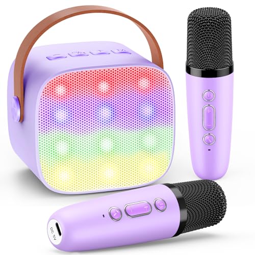 Dislocati Tragbarer Karaoke Set mit DSP & LED-Lichtern, Geschenk Spielzeug für Kinder und Erwachsene Karaoke Maschine mit 2 Karaoke Mikrofon Bluetooth Ideal für Familienfeiern, Partys & Outdoor Dislocati Tragbarer Karaoke Set mit DSP & LED-Lichtern, Geschenk Spielzeug für Kinder und Erwachsene Karaoke Maschine mit 2 Karaoke Mikrofon Bluetooth Ideal für Familienfeiern, Partys & Outdoor von Dislocati