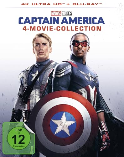 Captain America - 4-Movie-Collection (4 4K Ultra HDs) (+ 4 Blu-rays) von Disney