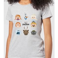 Die Eiskönigin Emoji Heads Damen T-Shirt - Grau - 4XL von Disney