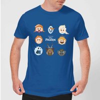 Die Eiskönigin Emoji Heads Herren T-Shirt - Blau Royal - L von Disney