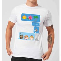 Die Eiskönigin I Love Heat Emoji Herren T-Shirt - Weiß - 5XL von Disney