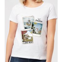 Die Eiskönigin Olaf Polaroid Damen T-Shirt - Weiß - XXL von Disney