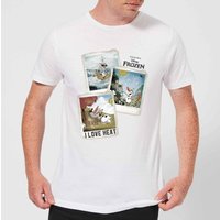 Die Eiskönigin Olaf Polaroid Herren T-Shirt - Weiß - 5XL von Disney