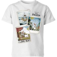 Die Eiskönigin Olaf Polaroid Kinder T-Shirt - Weiß - 5-6 Jahre von Disney