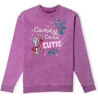 Disney Candy Cane Cutie Weihnachtspullover - Lila Acid Wash - XL von Original Hero