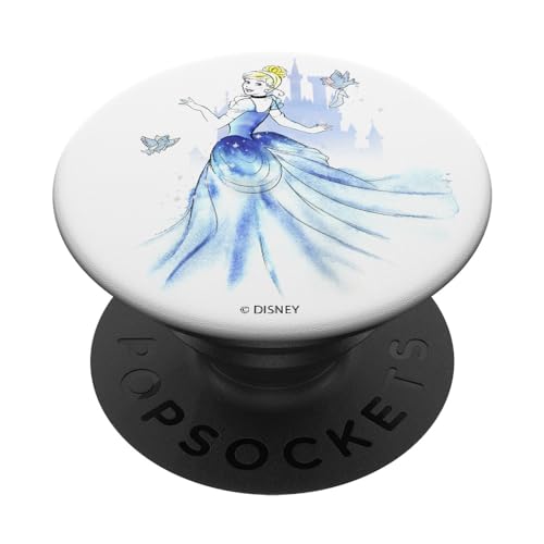 Disney Cinderella Birds & Castle Watercolor Art PopSockets mit austauschbarem PopGrip von Disney