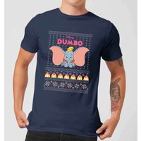 Disney Classic Dumbo Herren Christmas T-Shirt - Navy Blau - L von Disney